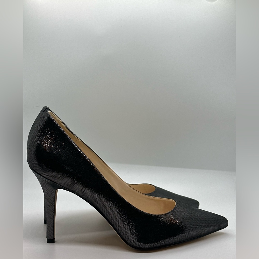 NINE WEST BLACK IRIDESCENT PUMPS SZ 10